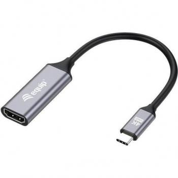 Equip 133491 adaptador de cable de vídeo 0,15 m USB Tipo C HDMI Negro Gris