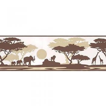 A.S. Création cenefa autoadhesivo Stick Ups beige marrón 5,00 m x 0,17 m 904416