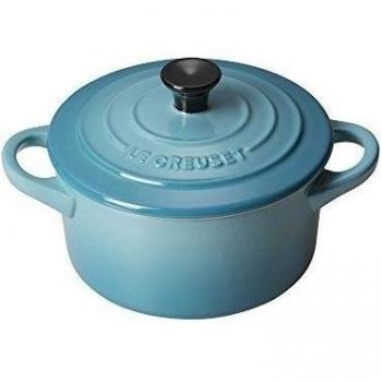 Le Creuset Mini cocotte, Redonda, 200 ml, 10 x 5 cm, Cerámica de gres, Azul Caribe