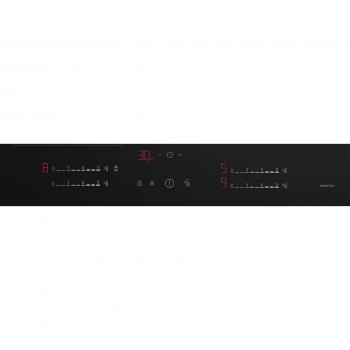 Placa de inducción Beko HII64700SUFT con 4 zonas de cocción, control táctil, función de temporizador, diseño en cristal negro y potencia total de 7400 W