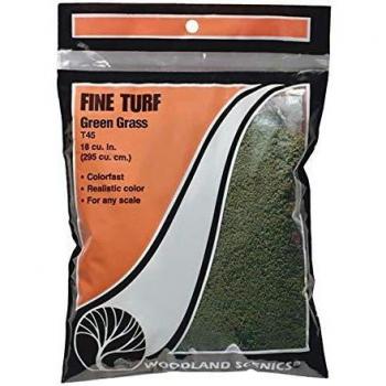 Woodland Scenics Turf 18 to 25.2 Cubic Inches-Green Grass - Fine