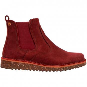 El Naturalista N5632 Pleasant Felsen Botines Unisex de Piel Color Burdeos con Cierre Elástico