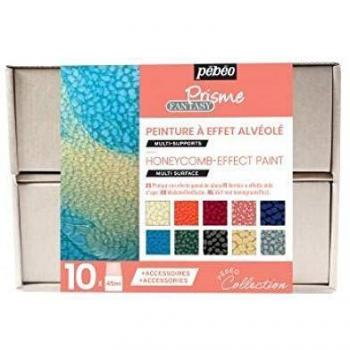 Kit Colección Fantasy Prisme 10X45ml Pebeo Multicolor Efecto Alveolado