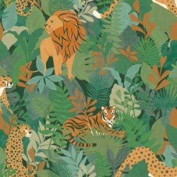 Holden Decor Animal Kingdom Green Wallpaper - 10.05m x 53cm, Non-Pasted, Covers 56 sq. ft