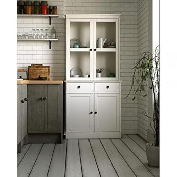 Alacena 2 Puertas de Pino y MDF Lacada en Blanco - Medidas 187 cm Alto x 88 cm Ancho x 42 cm Fondo