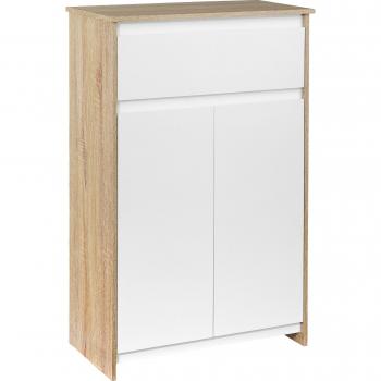 Armario Auxiliar de Baño con 1 Cajón y 2 Puertas Kleankin
