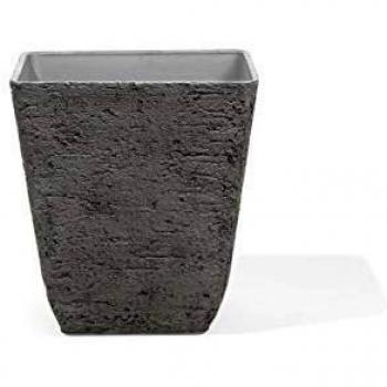 Maceta Cuadrada de Poliresina Gris 49 x 49 x 53 cm para Interiores y Exteriores Delos