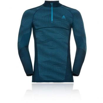 Odlo Top Suw para Hombre con Cuello de Tortuga y Cremallera 1/2 L/S Performance Top, Hombre, Camiseta, 187112, Joya Azul/Poseidon, M