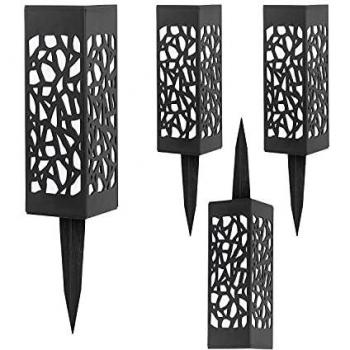 Balizas Solares LED de Jardín Pack de 4 | 7hSevenOn Outdoor | Iluminación Exterior Solar | Luz Solar