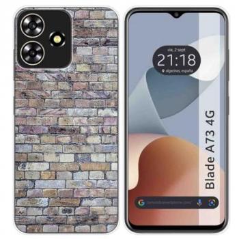 Funda de Silicona para Zte Blade A73 4G con Diseño Ladrillo 02 y Dibujos