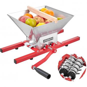 AREBOS 7L Molino de Frutas - Trituradora de Uvas y Frutas con Bozal