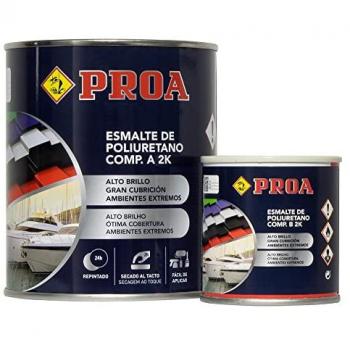 Esmalte Poliuretano Dos Componentes Brillante Marfil RAL 1015 4L + 0,6L Excelente Adherencia para Pintar sobre Hierro, Fibra, Cristal