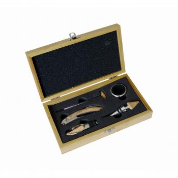 Pradel Excellence RT802HSaca corcho Caja Sumiller Bambu para 1 Botella con 4 accesorios