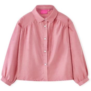 Blusa infantil con mangas de farol rosa palo 140