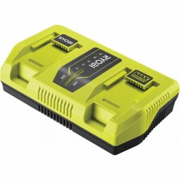 Cargador de Batería Ryobi 18V con tecnología de carga rápida, compatible con todas las baterías de litio Ryobi ONE+, indicador LED de estado de carga y diseño compacto para facilitar el almacenamiento