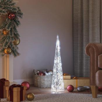 Cono de Luz LED Decorativo Acrílico 60 cm Color Azul y Blanco Frío vidaXL
