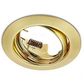 Lámpara Empotrada Redonda Orientable Jura en Latón GU10 650100108