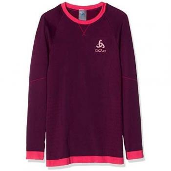Odlo Suw Top Crew Neck L/S Performance Warm Camiseta, Niños, Rosa