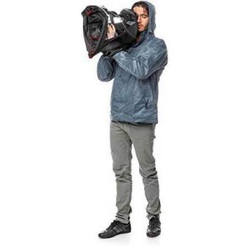 Manfrotto MB PL-CRC-15 Cubierta Impermeable y Transparente para Cámaras de Video HDV Compactas, Reflex, Protege del Polvo y la Lluvia, para Fotógrafos y Videógrafos - Negro/Gris Carbón