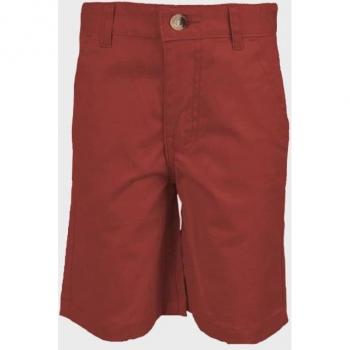 Bermuda de bebé niño granate de algodón corta y estampado liso La Ormiga 1121400501
