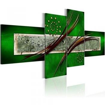Cuadro en Lienzo 200x92 !!! Cuadro en Lienzo Grande Formato Impresion en calidad fotografica! Cuadro en lienzo tejido-no tejido 4 partes abstraccion 051431 200x92 cm B&D XXL