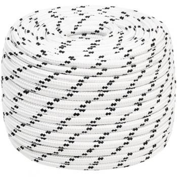 Cuerda para barco trenzada poliéster blanco 14 mmx25 m
