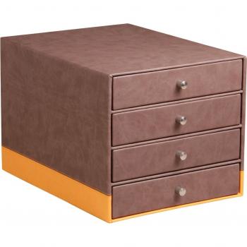 Archivador Modular de 4 cajones Rhodia - Marrón Chocolate