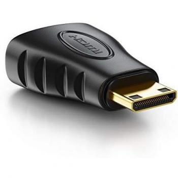 Adaptador HDMI hembra a mini-HDMI macho - Video Full HD 1080p 1920x1200 - Negro