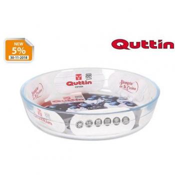 Molde de tarta de vidrio hondo 23cm Quttin