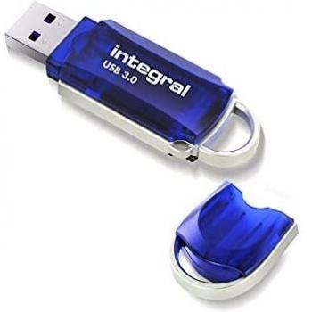 Integral Pen Drive Memoria USB 3.0 Ultrarrápida 64 GB Azul Neón