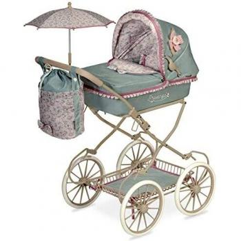Coche Muñeca Plegable con Sombrilla Provenza 46X68X81Cm. Bolso Convertible En Canastilla.