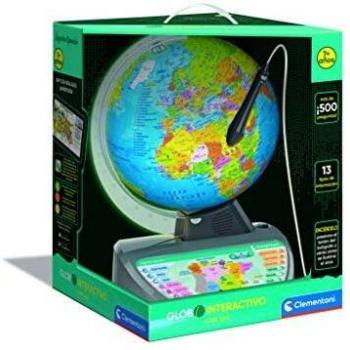 Clementoni - Exploramundo Arco Luminoso - Globo terráqueo interactivo con luz, a partir de 7 años, juguete en español
