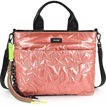 Bolso de mano Meilen con bandolera en color cobre