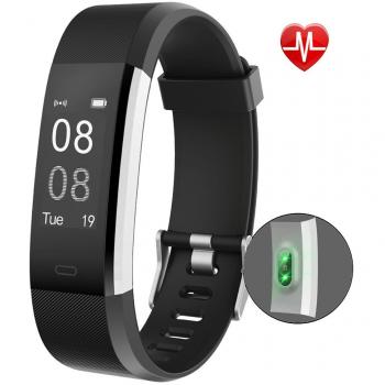 Pulsera Actividad,Yamay Pulsera Inteligente con Pulsómetro Pulsera Deportiva Monitor de Actividad Impermeable IP67 Reloj Fitness Podómetro Pulsera,Sueño,Notificación de SMS para Android y IOS Teléfono