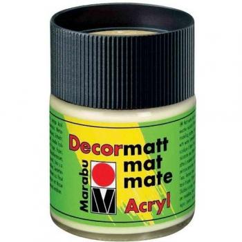 Pintura Acrílica Marabu Decormatt Verde Sapia 50 ml, Mate, a Base de Agua, Intensamente Colorida