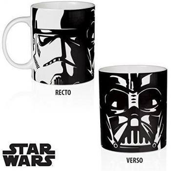 Star Wars Darth/Trooper diseño de taza, color negro/blanco, 11 oz
