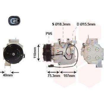 Compresor de aire acondicionado VAN WEZEL 2500K700