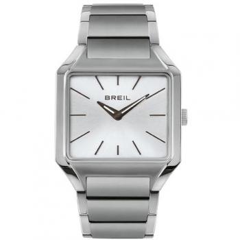Reloj de Hombre BREIL The B Mono-color Diámetro Fuego Solo Tiempo, Movimiento Cuarzo Myota 2025, Pulsera de Acero Color Titanio, Resistente al Agua hasta 5 ATM