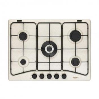 De'Longhi FFS 57 ASV Encimera de Gas Empotrada 68 cm, 5 Fuegos, Color Avena
