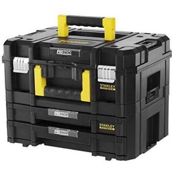Stanley - FatMax FMST1-71981 Maleta multiusos para herramientas con cajonera doble PRO-STACK II y IV, Negro
