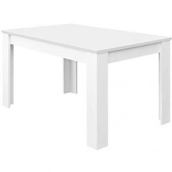 Mesa de Comedor Extensible Kendra 123 en Blanco Artik, Medidas: 123-173 cm (Largo) x 75 cm (Ancho) x 78 cm (Alto)