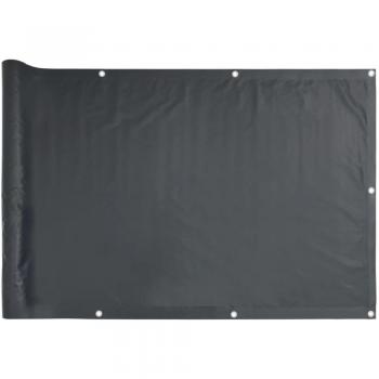 vidaXL Biombo para balcón de tela oxford antracita 75x300 cm