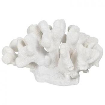 Figura Decorativa Coral Blanca 19 x 14 x 11 cm