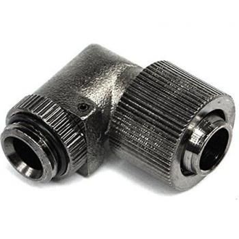Pc-look - Metal Manual Connector - 90° Angle & Rotary - 3/8'' - 10/13 Tube - Black