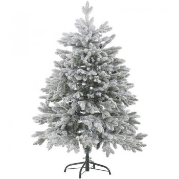 Árbol de Navidad artificial efecto nieve Foraker 120 cm blanco con base de metal y PVC estilo escandinavo