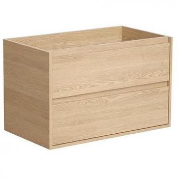 Mueble de baño flotante 80 cm - Chapado en roble - MILIPAM
