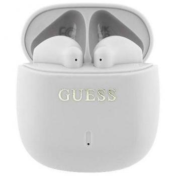 Auriculares Inalámbricos Guess Classic TWS Bluetooth 5.3 con Control por Voz y Estuche de Carga, Blancos, GUTWSJ14ESGH