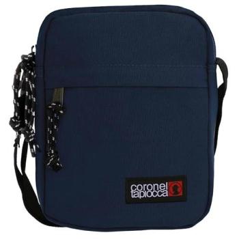 Bolso para Hombre Bolso Bandolera Coronel Tapiocca Casual con Solapa Bolsillos y Cremallera Denim 17.5 x 22 x 5.6 cm Azul Marino