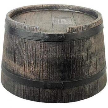 Soporte para barril de lluvia aspecto madera 45x28,5 cm marrón