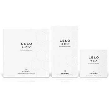 LELO HEX Original Condoms Thin with Increased Strength, Ultra Thin Condoms Lubricated for Men
